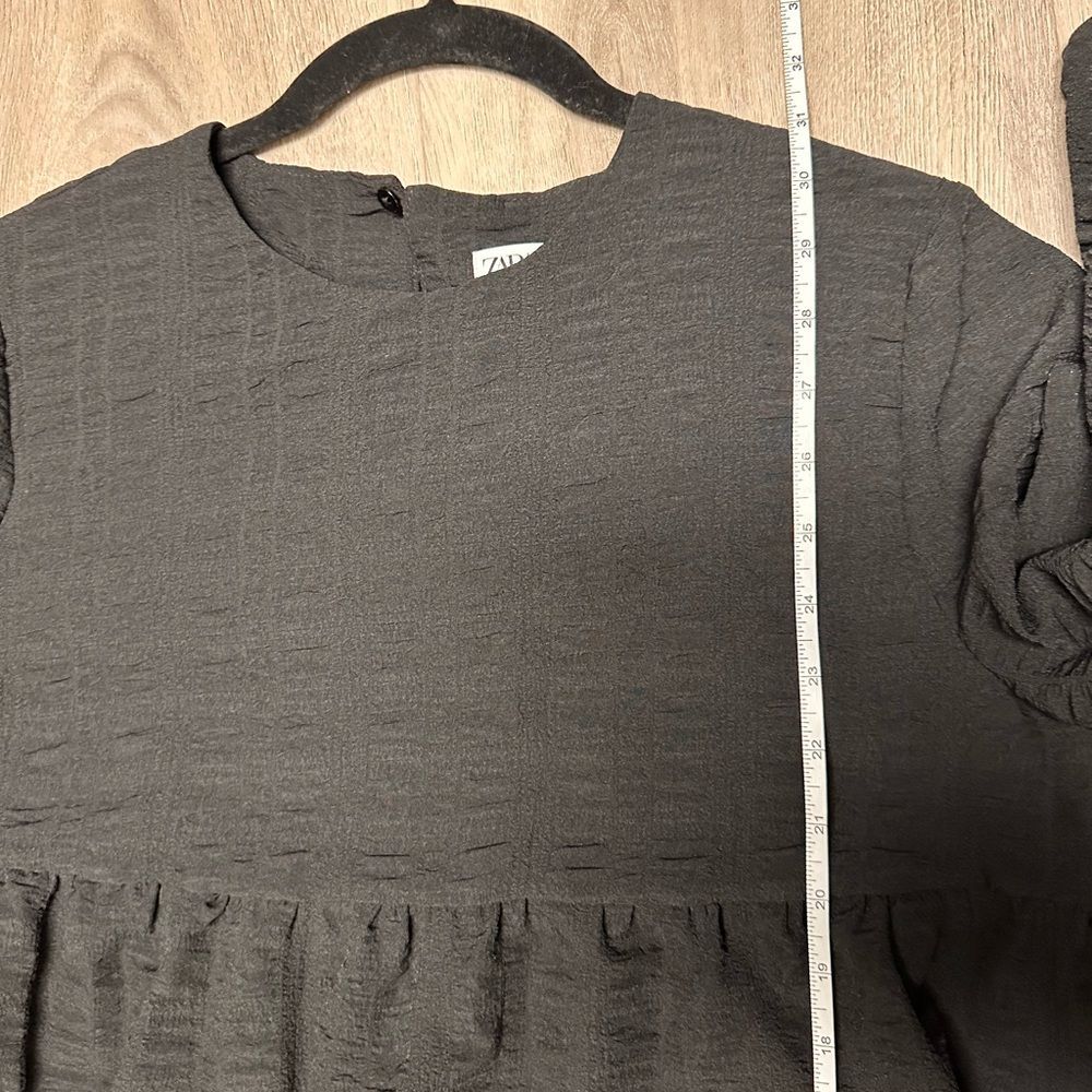 Zara black textured mini dress - Picture 8 of 8